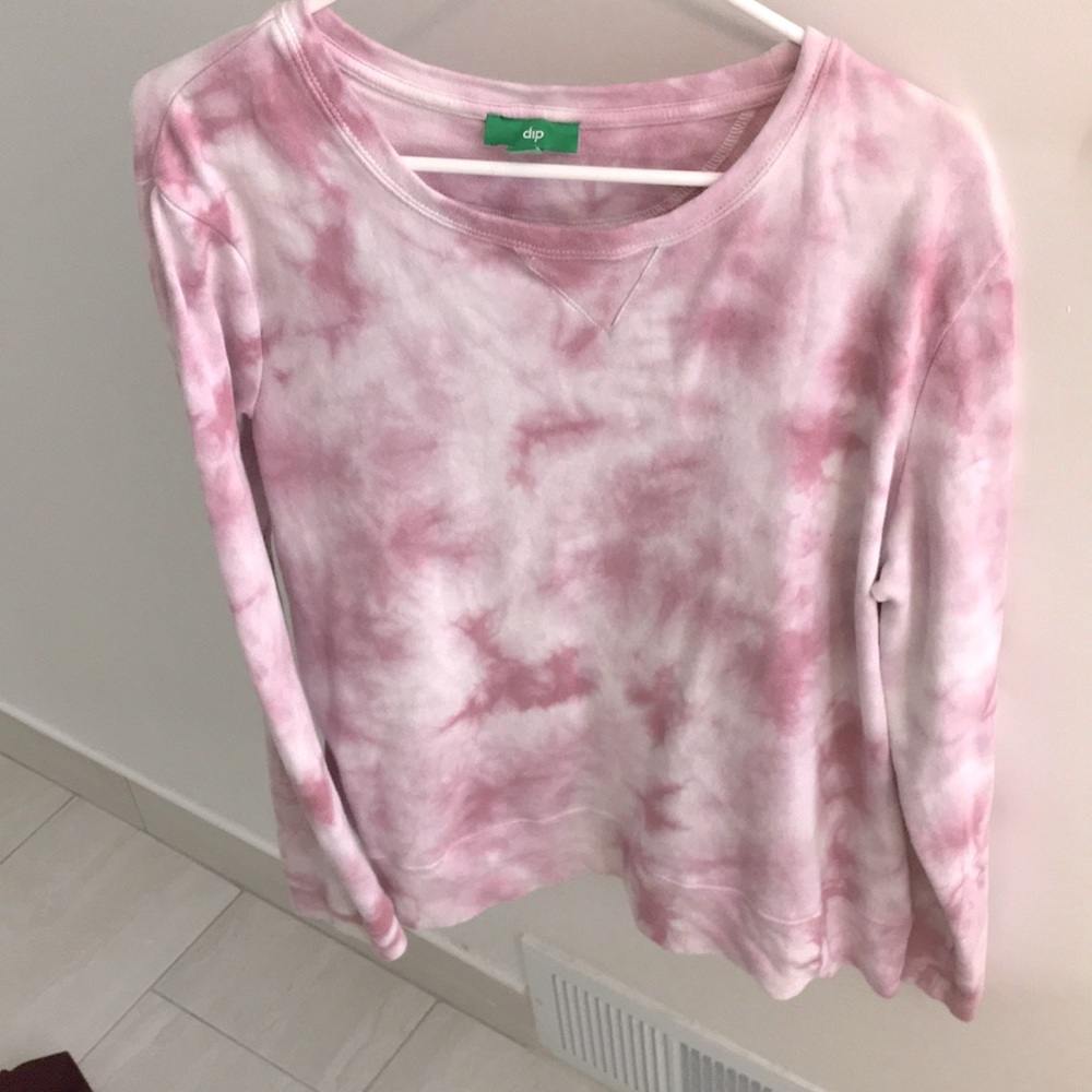 XL pink washed tye dye long sleeve/sweatshirt